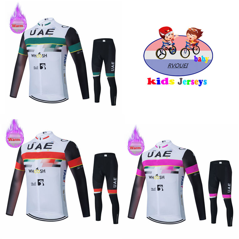 Winter Clothing Kids Sale - UAE jongensfietsshirt met lange mouwen, teamfietskleding,