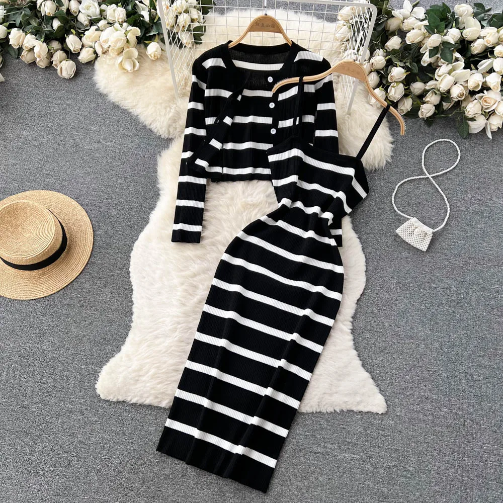 Winter Clothing Ladies - Koreaanse zoete hit kleur patchwork gestreepte