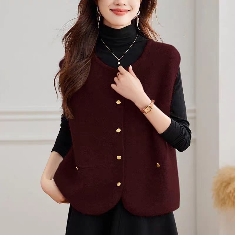 Winter Clothing Offer - Dames Gebreid Vest Effen Mode Kleding