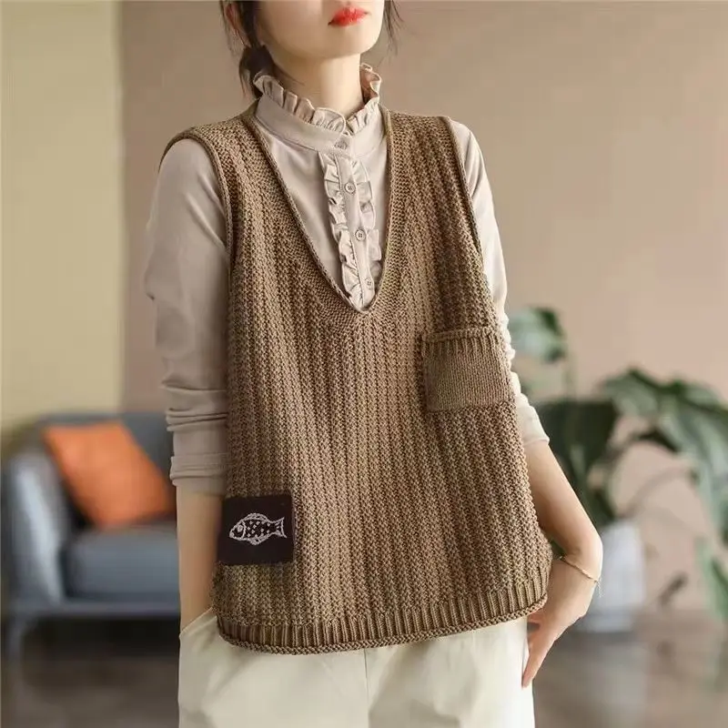 Dames Trui Effen Cropped Vest  - Winter Clothing Offer recensie en prijs