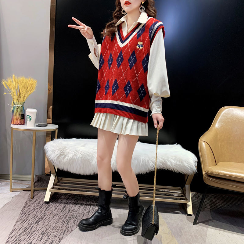 Rode gebreide vesten voor dame - Winter Clothing Offer recensie en prijs